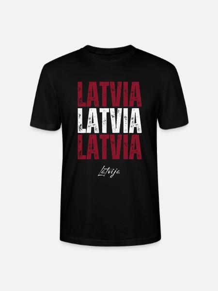 Latvian pride, I love Latvia - Stanley/Stella CRAFTER Unisex Organic T-Shirt - black