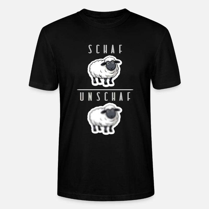 schaf unschaf humor - Stanley/Stella Unisex Bio-T-Shirt CRAFTER - Schwarz