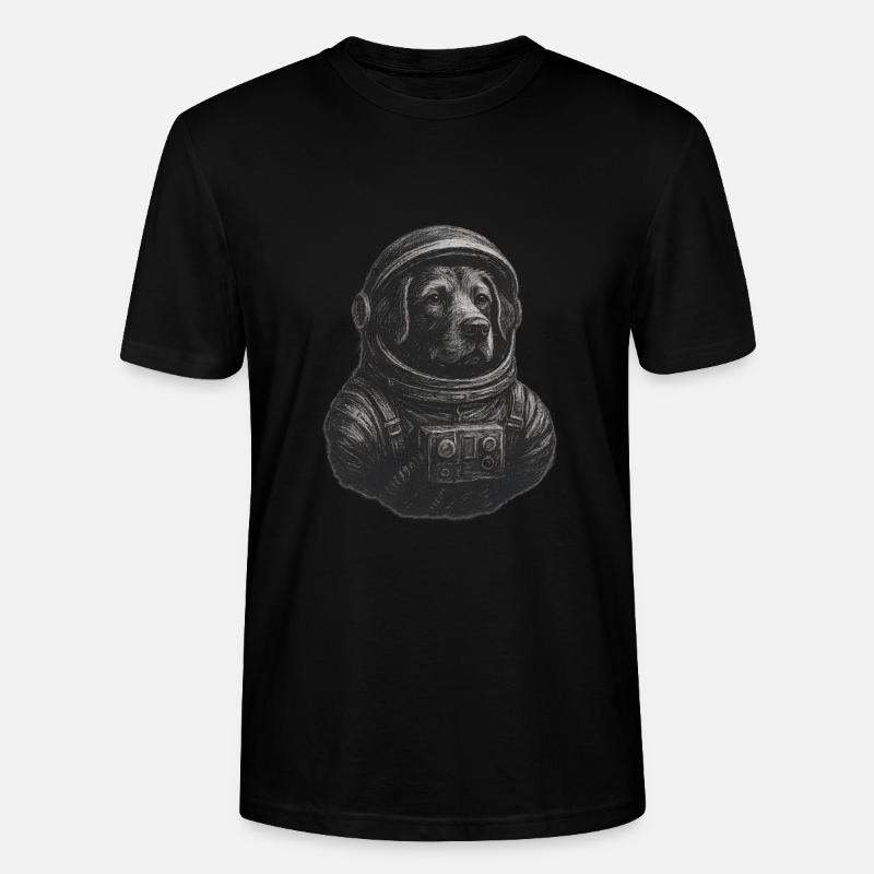 Chiot chien en combinaison d’astronaute astronaute - T-shirt bio CRAFTER Stanley Stella Unisexe - noir