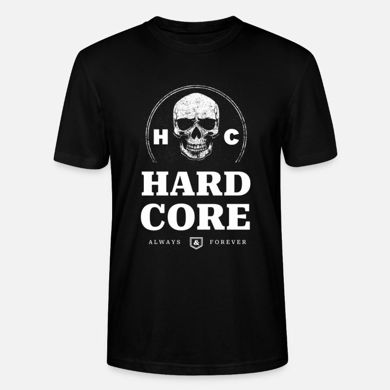 Skull Hardcore - T-shirt bio CRAFTER Stanley Stella Unisexe - noir