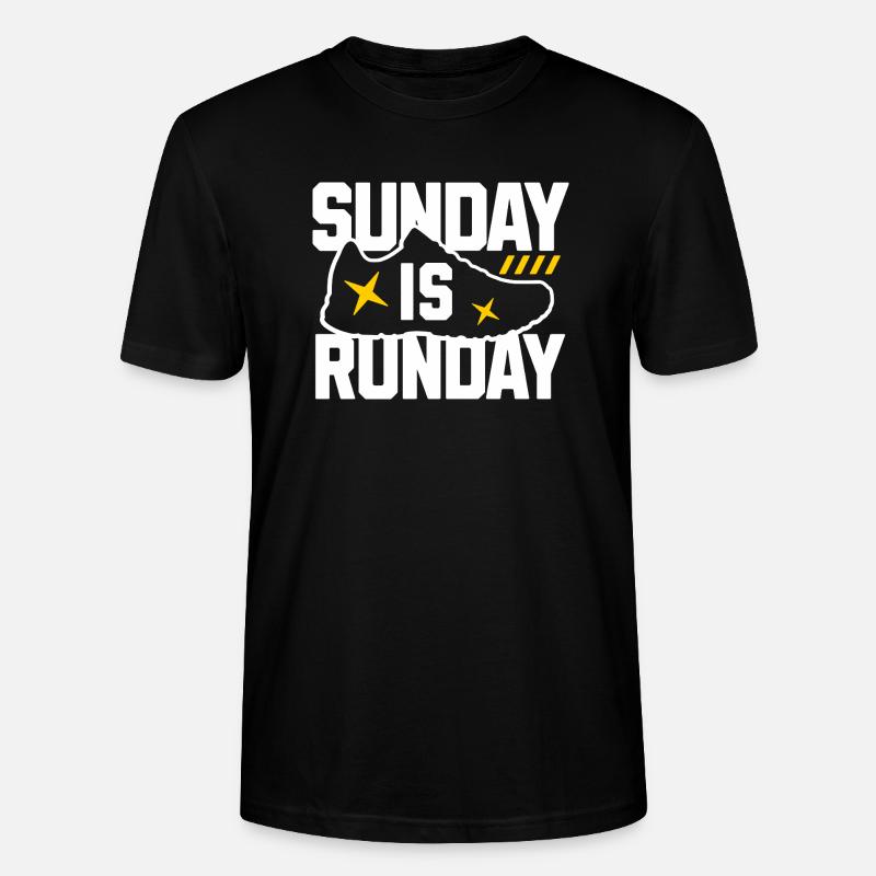 Graphique de baskets Sunday Run Day - T-shirt bio CRAFTER Stanley Stella Unisexe - noir