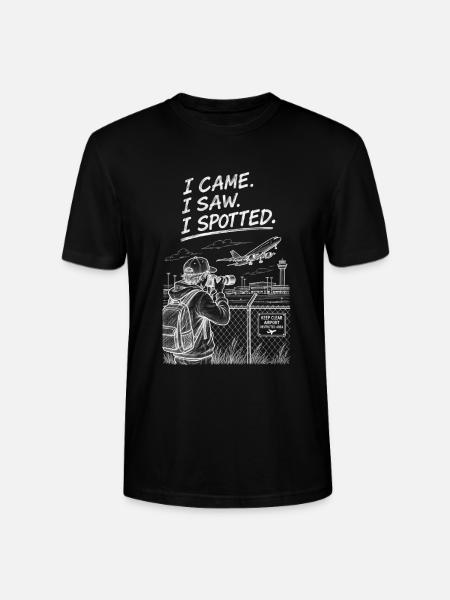 Ich kam, sah, entdeckte Flugzeuge - Stanley/Stella Unisex Bio-T-Shirt CRAFTER - Schwarz