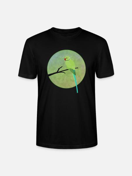 Halsbandsittich Alexandersittich Sittich Papagei - Stanley/Stella Unisex Bio-T-Shirt CRAFTER - Schwarz