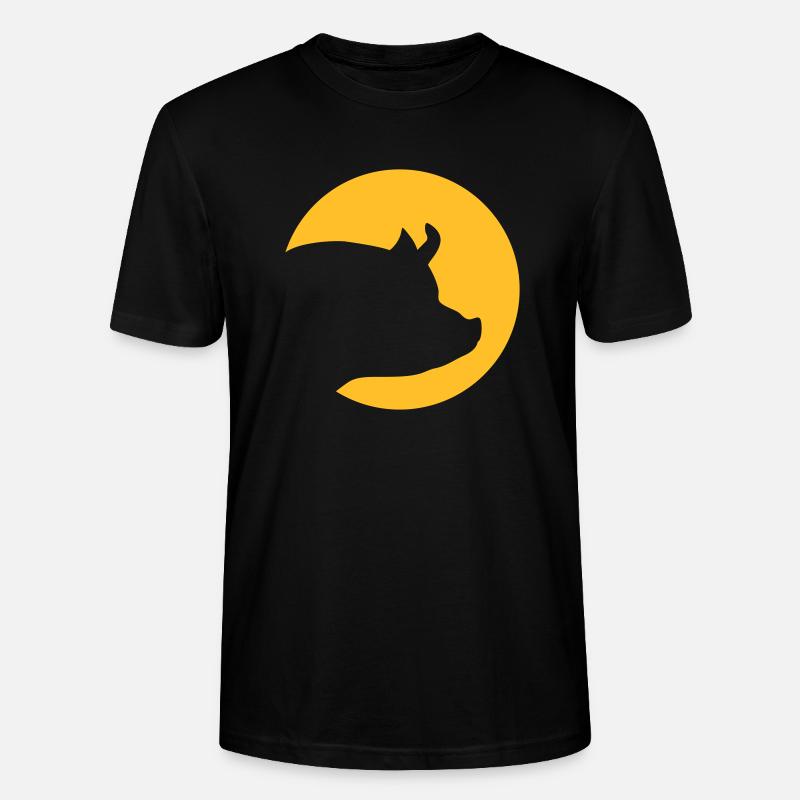 Pig Moon - Stanley/Stella Unisex Bio-T-Shirt CRAFTER - Schwarz