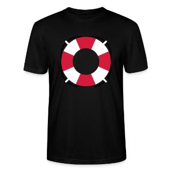 Treetanic Rettungsring - Stanley/Stella Unisex Bio-T-Shirt CRAFTER - Schwarz - Vorne - Alina (178cm) & Michal (187cm)