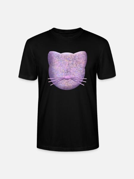 Logo chat violet - T-shirt bio CRAFTER Stanley Stella Unisexe - noir