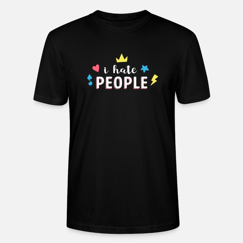 Ich hasse Menschen - Stanley/Stella Unisex Bio-T-Shirt CRAFTER - Schwarz