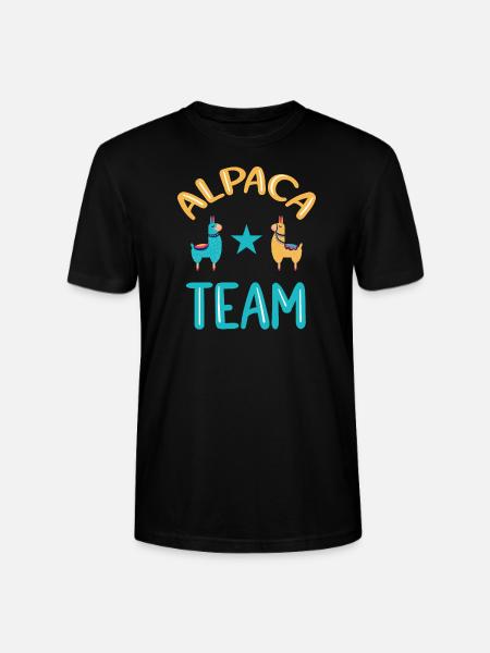 Alpaca Team Funny Alpaca - Stanley/Stella CRAFTER Unisex Organic T-Shirt - black