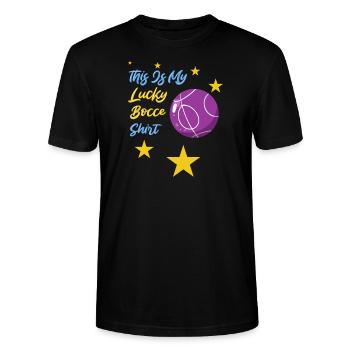 Boccia Boule Petanque - Stanley/Stella CRAFTER Unisex Organic T-Shirt - black - Front - Alina (178cm) & Michal (187cm)