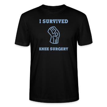 Chirurgie du genou Chirurgie du genou - T-shirt bio CRAFTER Stanley Stella Unisexe - noir - Devant - Alina (178cm) & Michal (187cm)