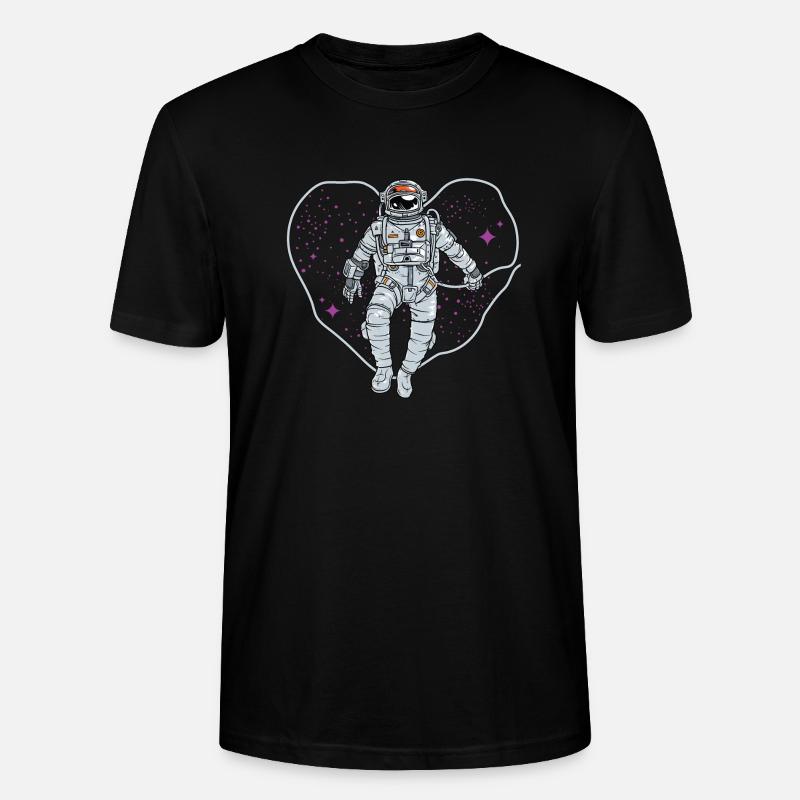 Weltraum Herz - Stanley/Stella Unisex Bio-T-Shirt CRAFTER - Schwarz