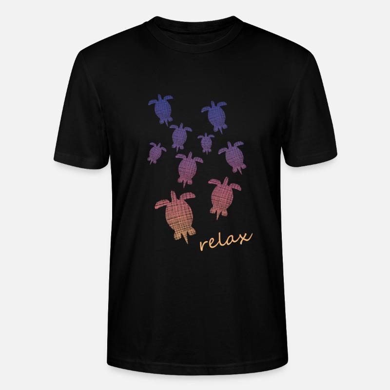 Schildkröten Turtle relax - Stanley/Stella Unisex Bio-T-Shirt CRAFTER - Schwarz