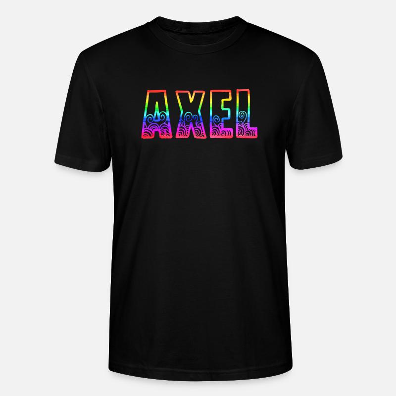 axel rs regenbogen - Stanley/Stella Unisex Bio-T-Shirt CRAFTER - Schwarz