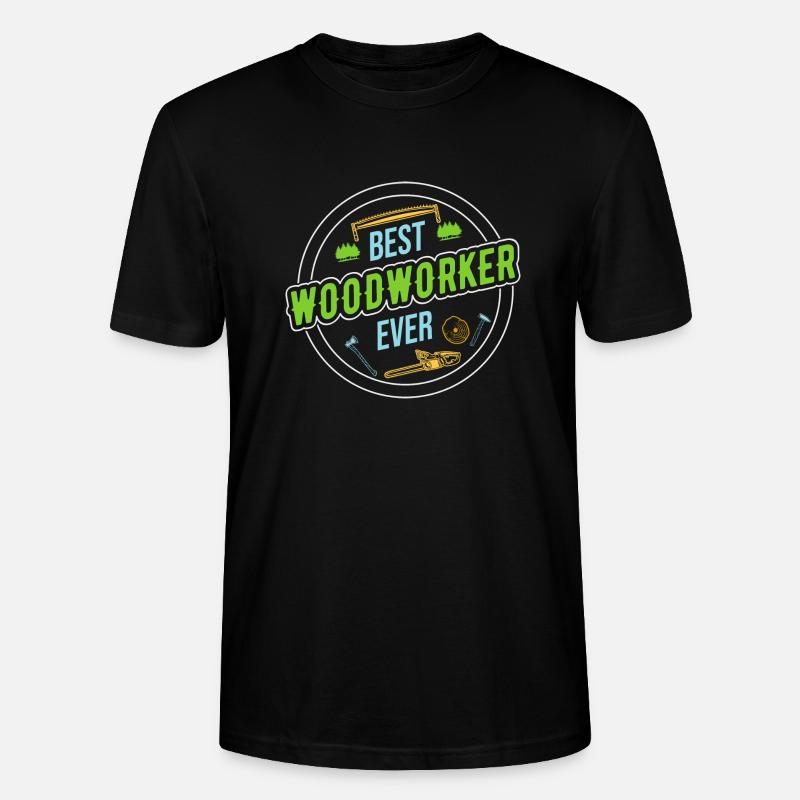 Bûcheron Bûcheron Tronçonneuse - T-shirt bio CRAFTER Stanley Stella Unisexe - noir