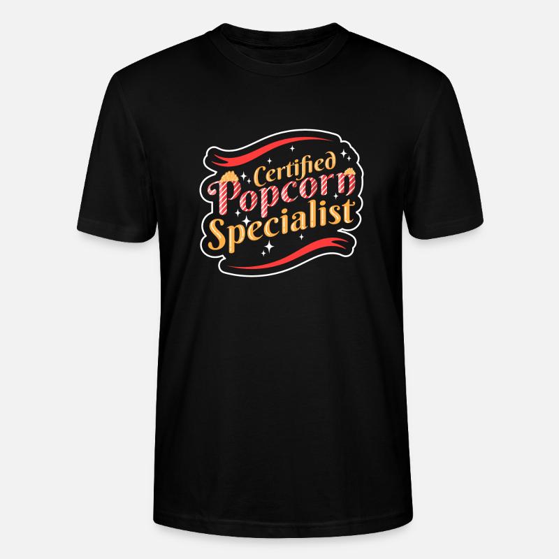 Popcorn - Stanley/Stella Unisex Bio-T-Shirt CRAFTER - Schwarz