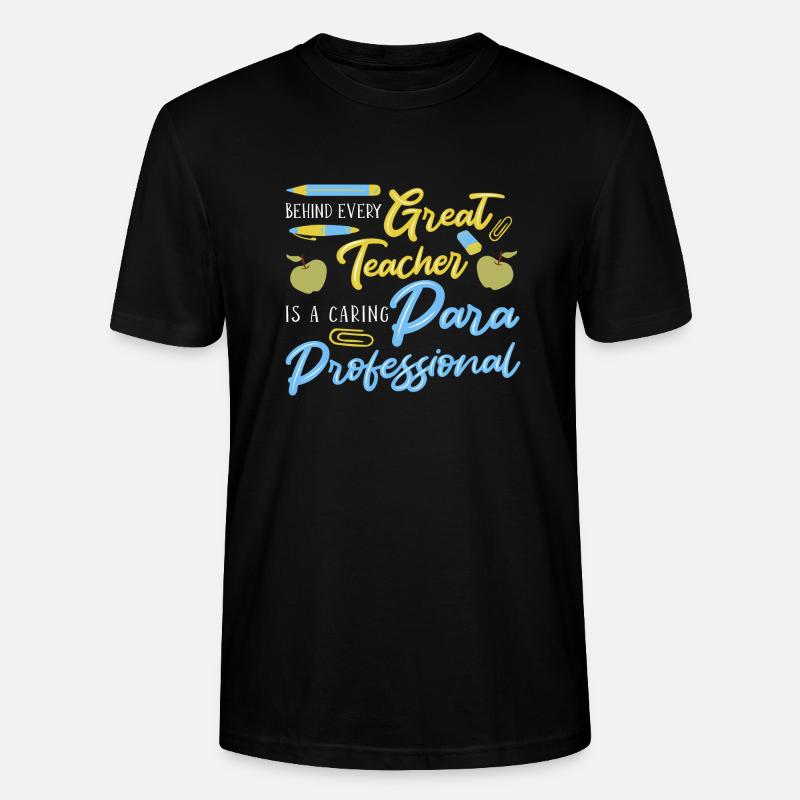 Paraprofessionnel - T-shirt bio CRAFTER Stanley Stella Unisexe - noir