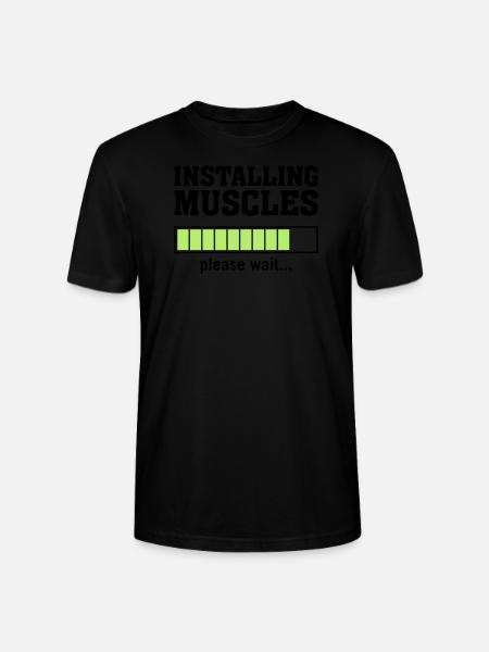 Installing Muscles (Please Wait) - T-shirt bio CRAFTER Stanley Stella Unisexe - noir
