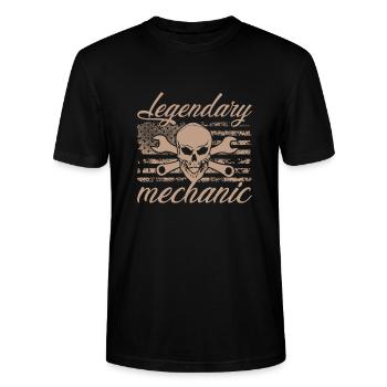 Mechanic - Stanley/Stella CRAFTER Unisex Organic T-Shirt - black - Front - Alina (178cm) & Michal (187cm)