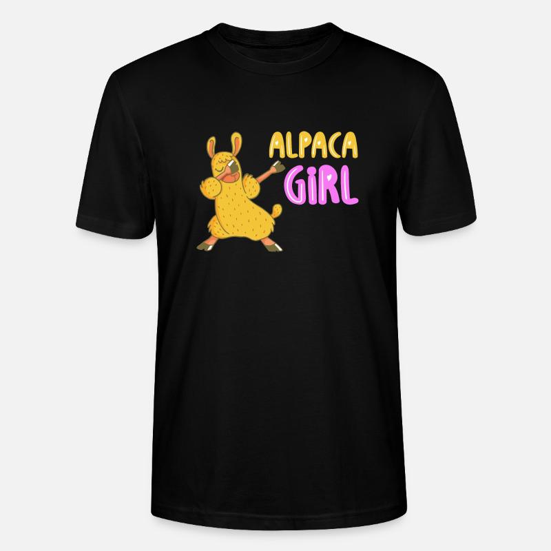 Alpaca Mädchen - Stanley/Stella Unisex Bio-T-Shirt CRAFTER - Schwarz