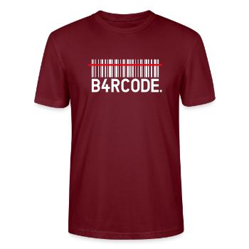 B4RCODE. Numériser - T-shirt bio CRAFTER Stanley Stella Unisexe - bordeaux - Devant - Alina (178cm) & Michal (187cm)