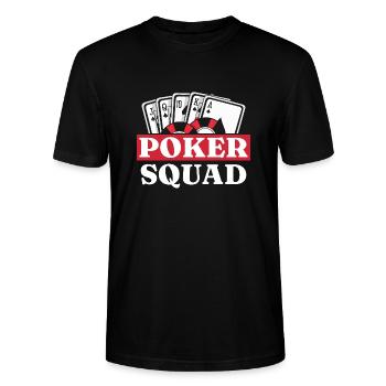 Poker Poker Players Poker - Stanley/Stella CRAFTER Unisex Organic T-Shirt - black - Front - Alina (178cm) & Michal (187cm)