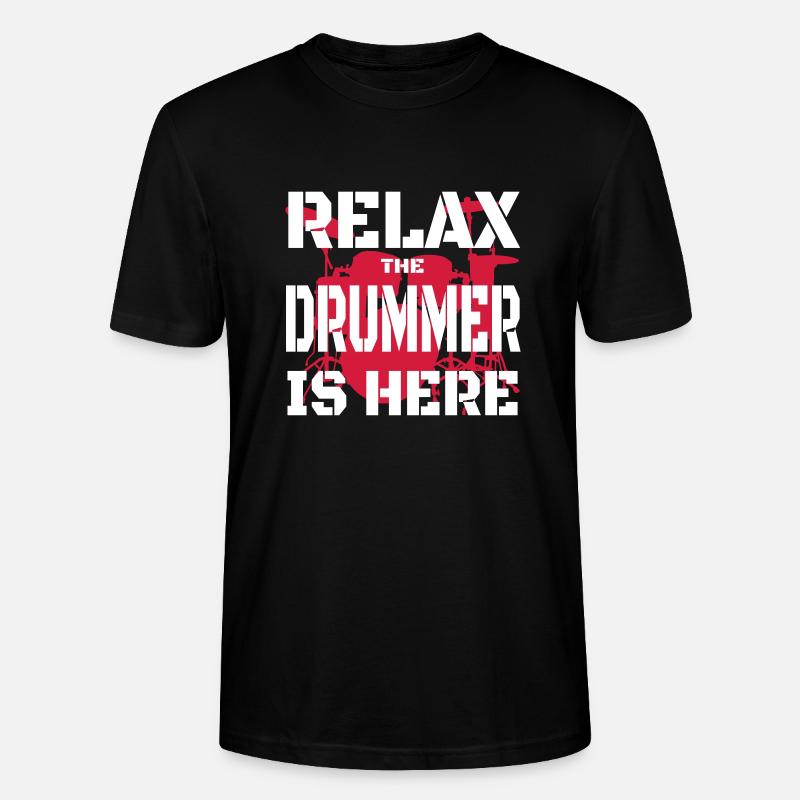 Relax Drummer 2 - Stanley/Stella Unisex Bio-T-Shirt CRAFTER - Schwarz