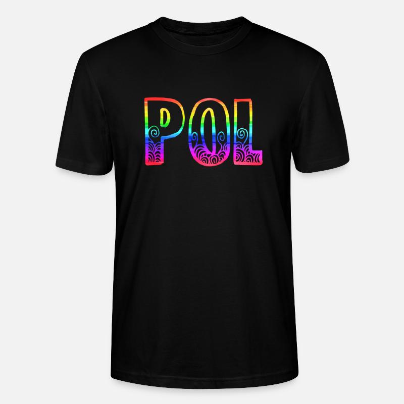 pol rs regenbogen - Stanley/Stella Unisex Bio-T-Shirt CRAFTER - Schwarz