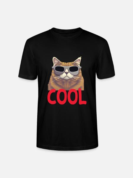 Cool Katze - Cool Cat - Stanley/Stella Unisex Bio-T-Shirt CRAFTER - Schwarz