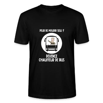 peur de mourir seul - T-shirt bio CRAFTER Stanley Stella Unisexe - noir - Devant - Alina (178cm) & Michal (187cm)