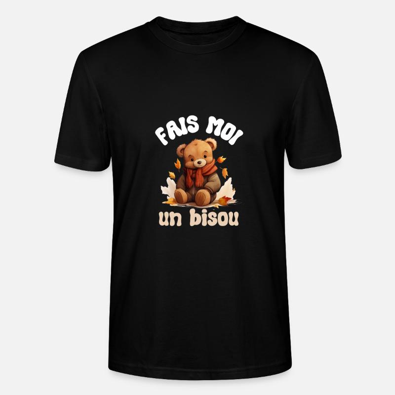 fais moi un bisou - T-shirt bio CRAFTER Stanley Stella Unisexe - noir