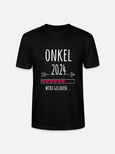 werdender Onkel 2024 Schwangerschaft Geschenk - Stanley/Stella Unisex Bio-T-Shirt CRAFTER - Schwarz