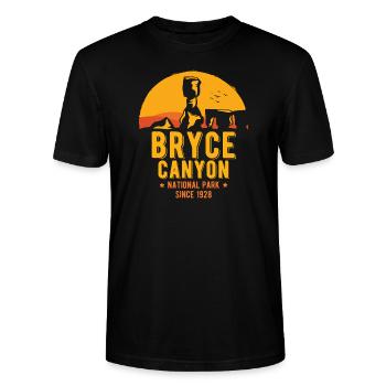 Chemise du parc national de Bryce Canyon - T-shirt bio CRAFTER Stanley Stella Unisexe - noir - Devant - Alina (178cm) & Michal (187cm)