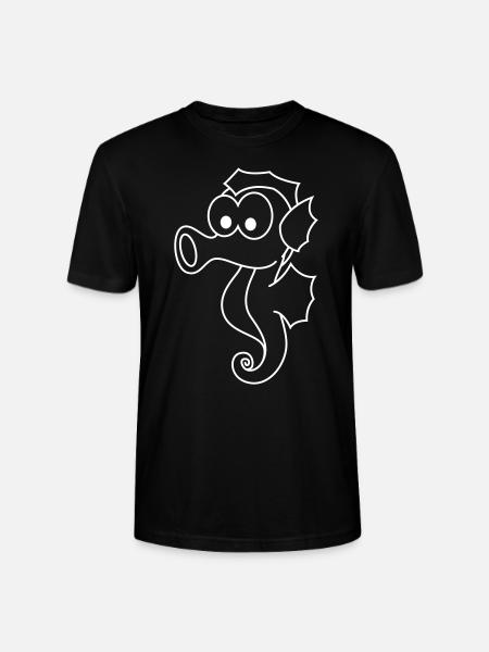 Seepferdchen Comic Tier - Stanley/Stella Unisex Bio-T-Shirt CRAFTER - Schwarz