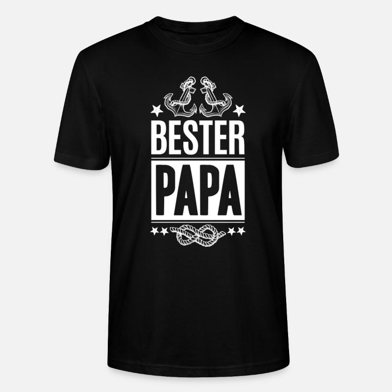 Bester Papa Geschenk - Stanley/Stella Unisex Bio-T-Shirt CRAFTER - Schwarz