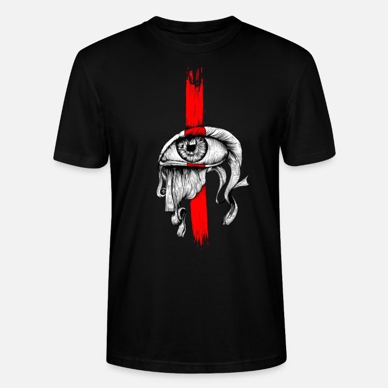 Rot eingefärbtes Auge - Stanley/Stella Unisex Bio-T-Shirt CRAFTER - Schwarz