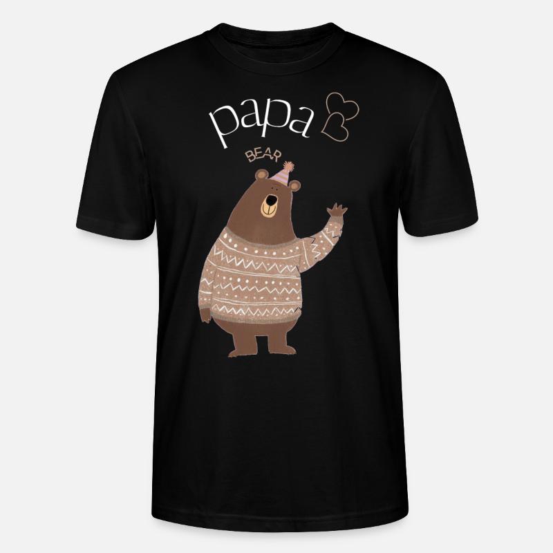 Papa Bär Design - Stanley/Stella Unisex Bio-T-Shirt CRAFTER - Schwarz