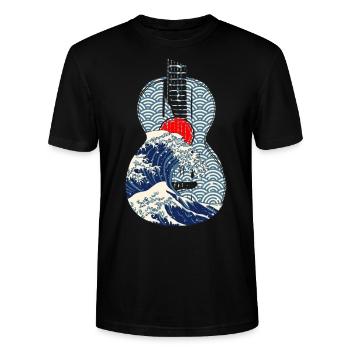 Gitarrist Gitarre Gitarrenmusik japanische Welle - Stanley/Stella Unisex Bio-T-Shirt CRAFTER - Schwarz - Vorne - Alina (178cm) & Michal (187cm)