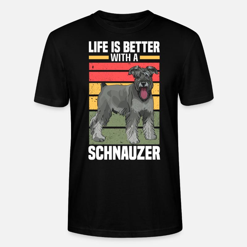 Schnauzer Hunderasse - Stanley/Stella Unisex Bio-T-Shirt CRAFTER - Schwarz