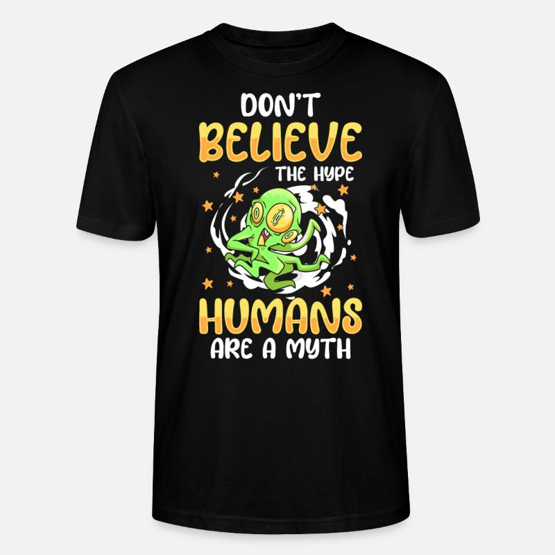 Alien Spaceship Extraterrestrial Aliens - T-shirt bio CRAFTER Stanley Stella Unisexe - noir