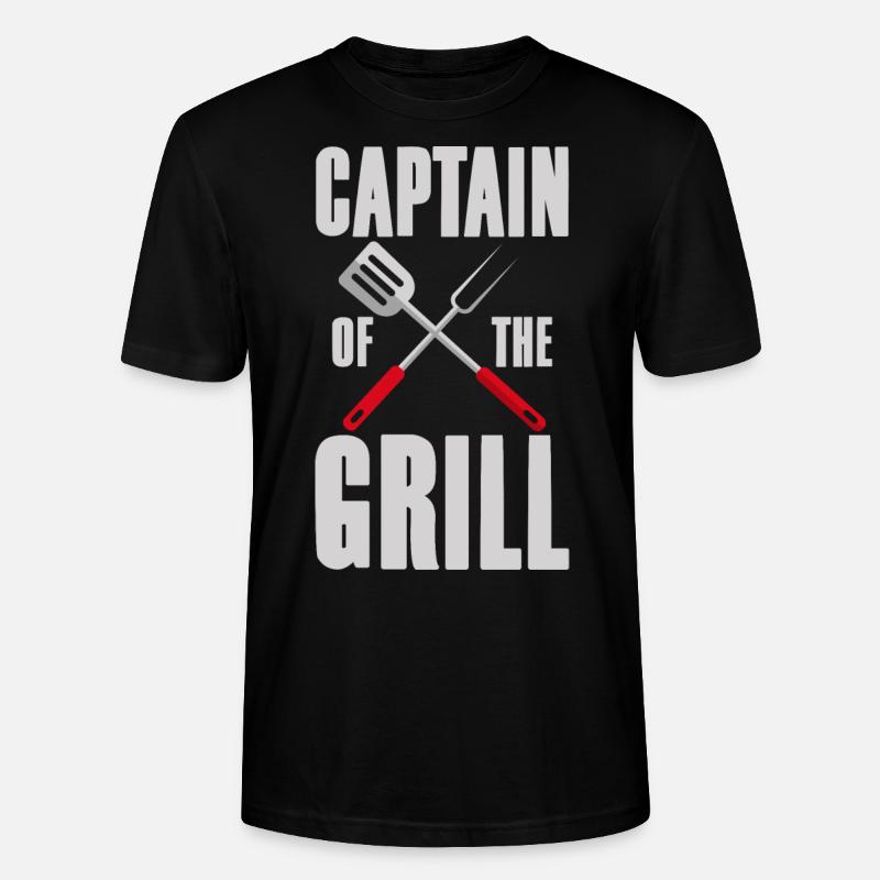 Capitaine du Grill 4 - T-shirt bio CRAFTER Stanley Stella Unisexe - noir