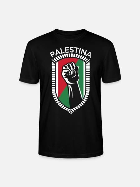 Palæstinensisk arv - stolt heroisk våbenskjold - Stanley Stella CRAFTER unisex økologisk-T-shirt - sort