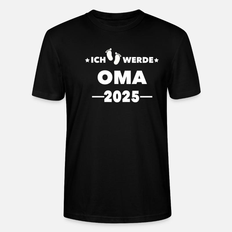 Ich werde Oma 2025 - Stanley/Stella Unisex Bio-T-Shirt CRAFTER - Schwarz