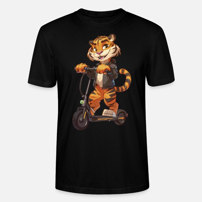 Tiger Roller - Stanley/Stella Unisex Bio-T-Shirt CRAFTER - Schwarz