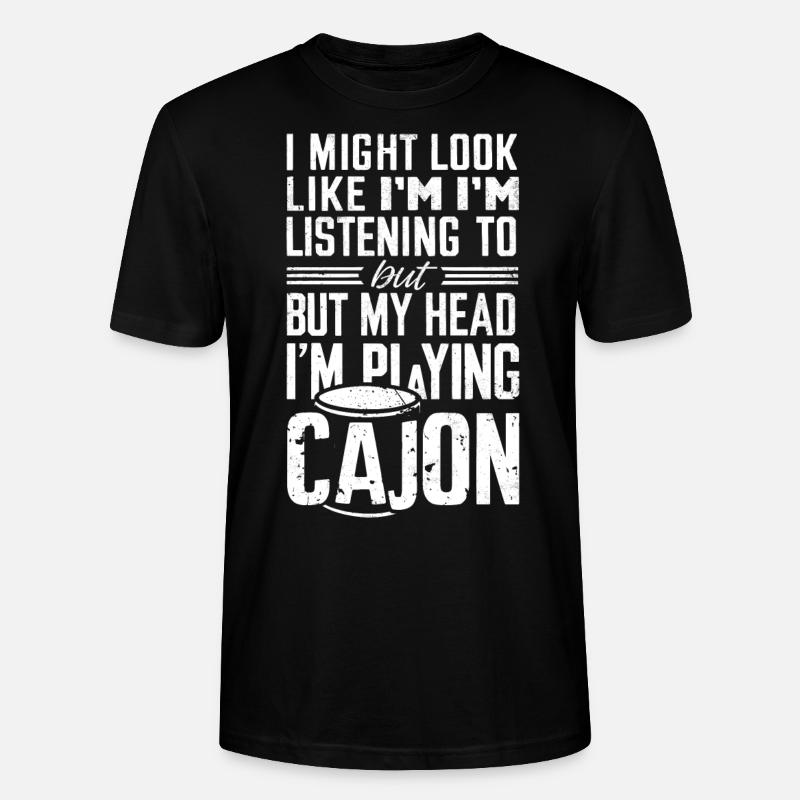 Cajon Player Gift - Stanley/Stella CRAFTER Unisex Organic T-Shirt - black