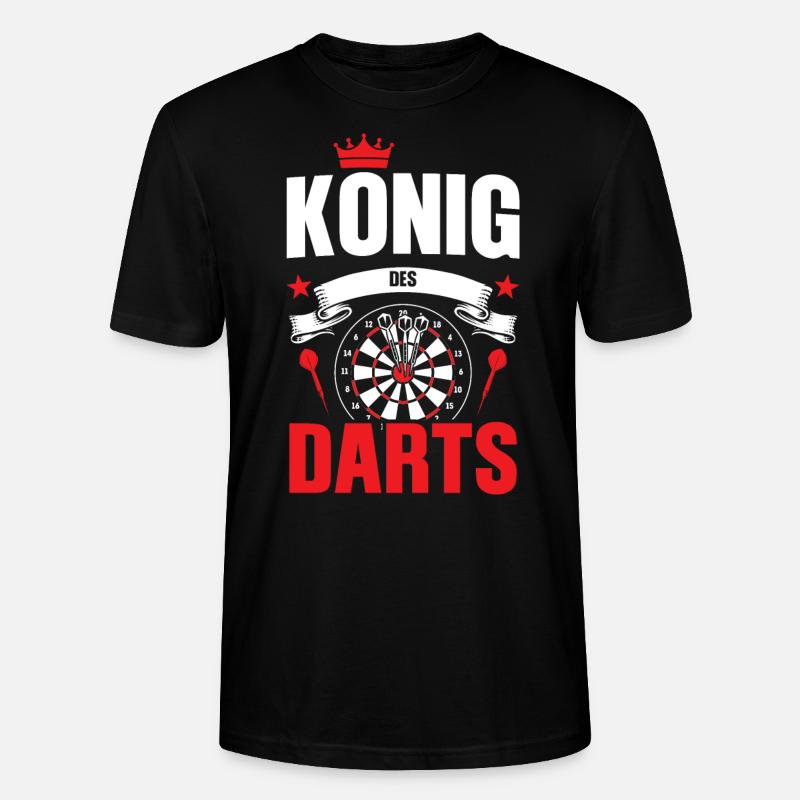 Darts Darten Darter Geschenk - Stanley/Stella Unisex Bio-T-Shirt CRAFTER - Schwarz