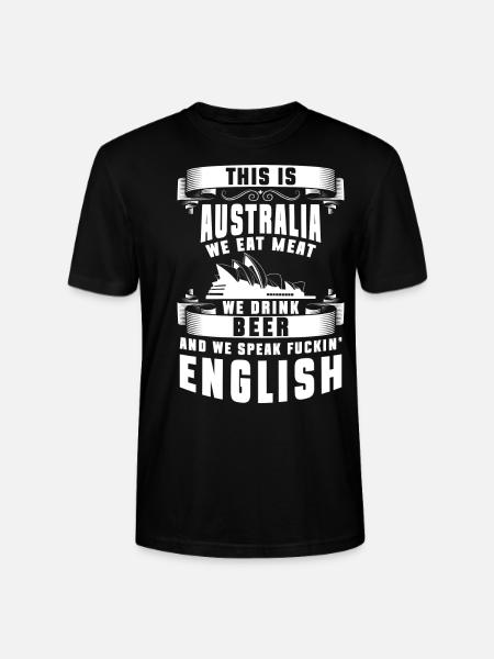 Australia Kangaroo State Australian - Stanley/Stella CRAFTER Unisex Organic T-Shirt - black