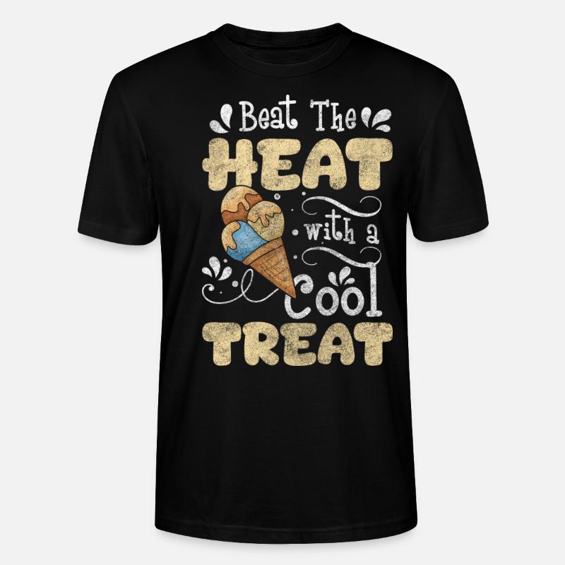 Softeis Waffel Kalt Geschmack - Stanley/Stella Unisex Bio-T-Shirt CRAFTER - Schwarz