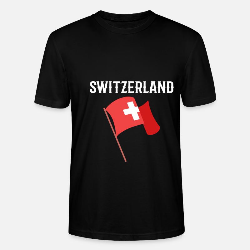 Schweiz - Stanley/Stella Unisex Bio-T-Shirt CRAFTER - Schwarz