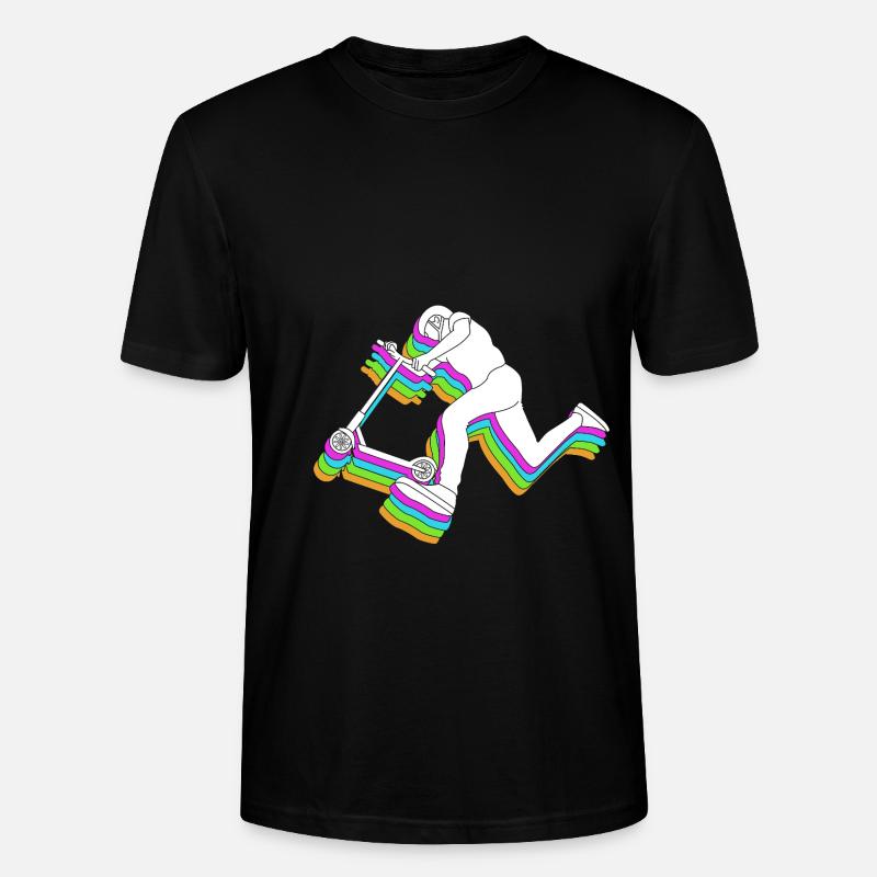 Scooter Roller - Stanley/Stella Unisex Bio-T-Shirt CRAFTER - Schwarz