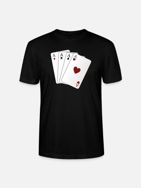 Playing Cards Ace - Stanley/Stella CRAFTER Unisex Organic T-Shirt - black